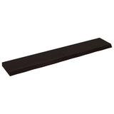 Vidaxx Waschtischplatte 160x30x (2-6) cm behandeltes Massivholz dunkelbraun