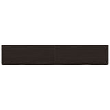 Vidaxx Waschtischplatte 160x30x (2-6) cm behandeltes Massivholz dunkelbraun