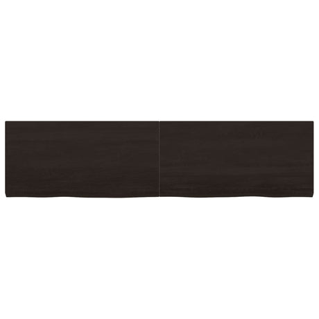 Vidaxx Waschtischplatte 160x40x (2-4) cm behandeltes Massivholz dunkelbraun