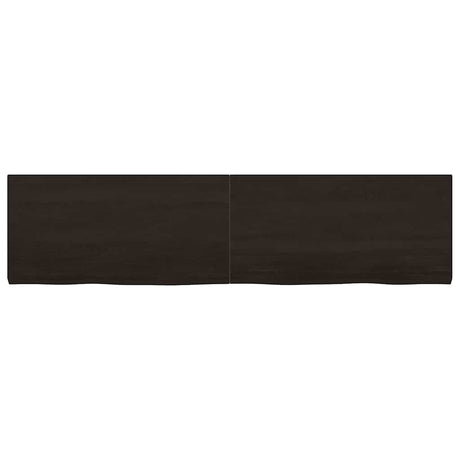 Vidaxx Waschtischplatte 160x40x (2-4) cm behandeltes Massivholz dunkelbraun