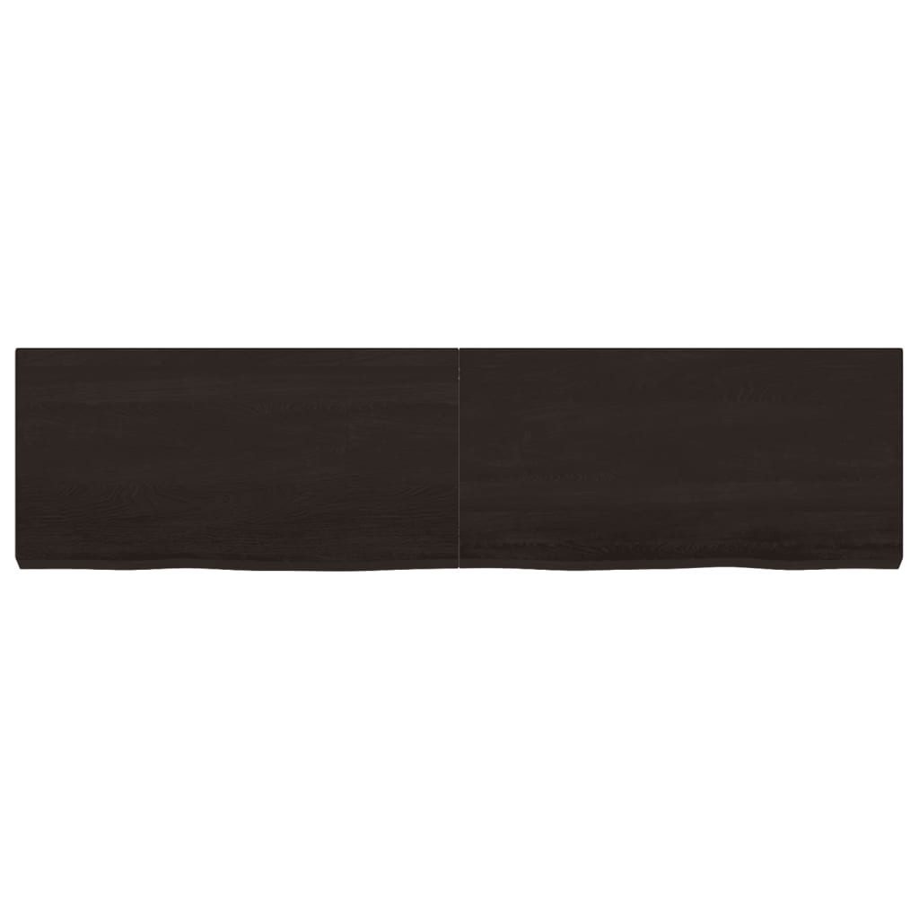 Vidaxl Washbasin Sheet 160x40x (2-6) CM Mada maciza tratada marrón oscuro