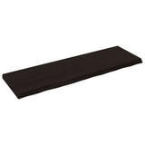 Vidaxx Waschtischplatte 160x50x (2-6) cm behandeltes Massivholz dunkelbraun