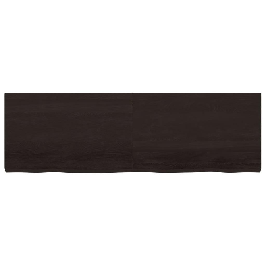 Vidaxx Waschtischplatte 160x50x (2-6) cm behandeltes Massivholz dunkelbraun