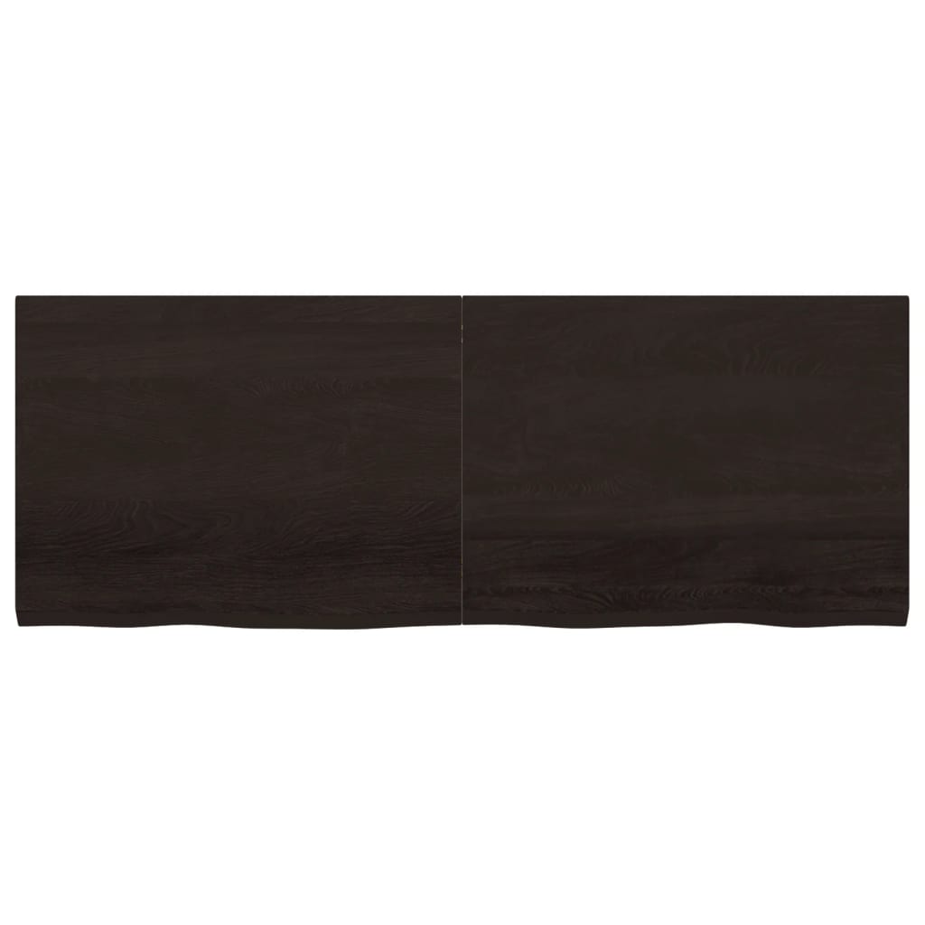 Vidaxl Washbasin Sheet 160x60x (2-4) CM Mada maciza tratada marrón oscuro