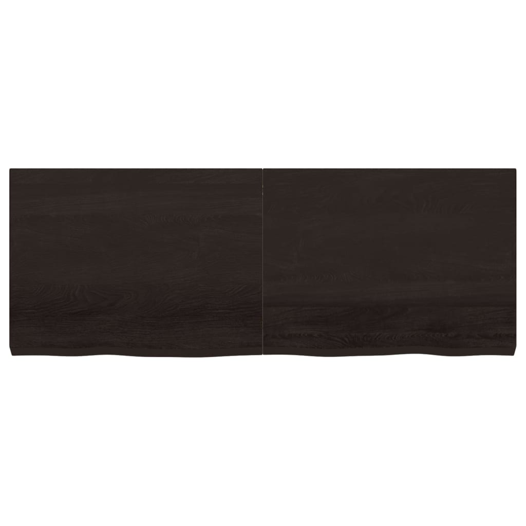 Vidaxl Washbasin Sheet 160x60x (2-6) CM Mada maciza tratada marrón oscuro