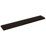 Vidaxx Waschtischplatte 180x30x (2-6) cm behandeltes Massivholz dunkelbraun
