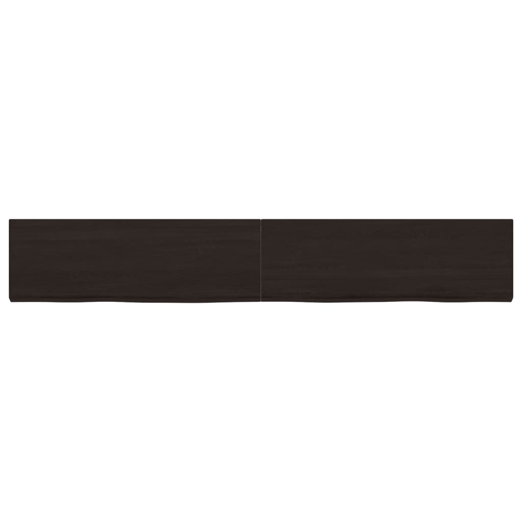 Vidaxx Waschtischplatte 180x30x (2-6) cm behandeltes Massivholz dunkelbraun