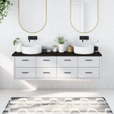 Vidaxx Waschtischplatte 180x40x (2-4) cm behandeltes Massivholz dunkelbraun
