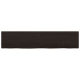 Vidaxx Waschtischplatte 180x40x (2-6) cm behandeltes Massivholz dunkelbraun