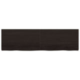 Vidaxx Waschtischplatte 180x50x (2-4) cm behandeltes Massivholz dunkelbraun
