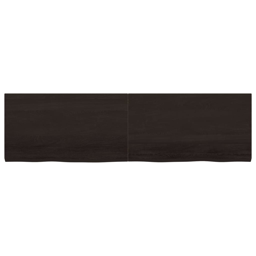 VidaXL Washbasin sheet 180x50x (2-4) cm treated solid wood dark brown