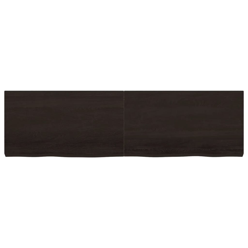 Vidaxl Washbasin Sheet 180x50x (2-6) CM Mada sólida tratada marrón oscuro