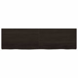 Vidaxx Waschtischplatte 180x50x (2-6) cm behandeltes Massivholz dunkelbraun