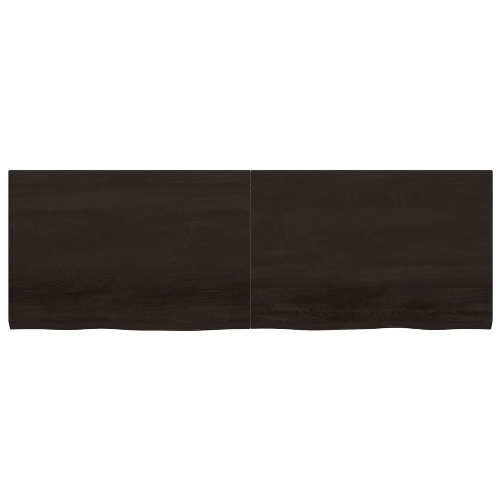 VidaXL Washbasin sheet 180x60x (2-4) cm treated solid wood dark brown