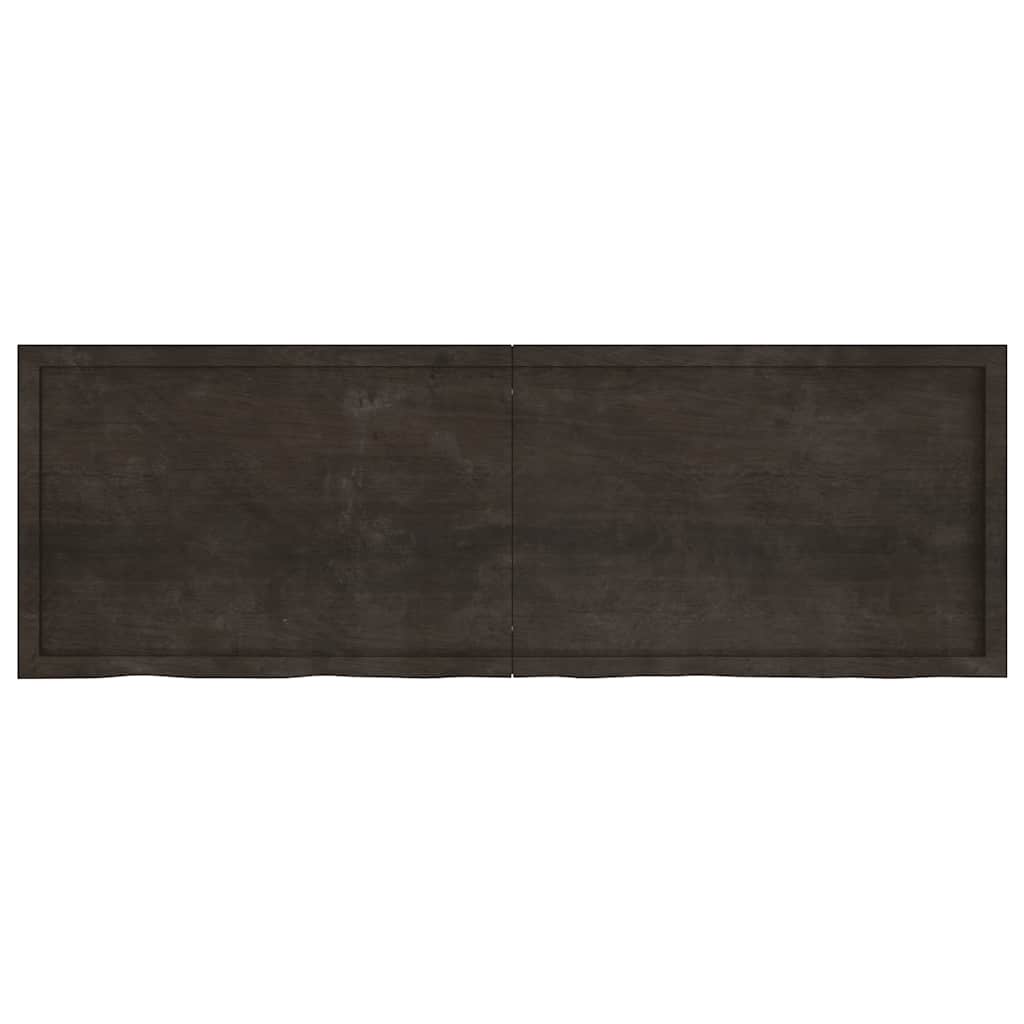 Vidaxx Waschtischplatte 180x60x (2-6) cm behandeltes Massivholz dunkelbraun