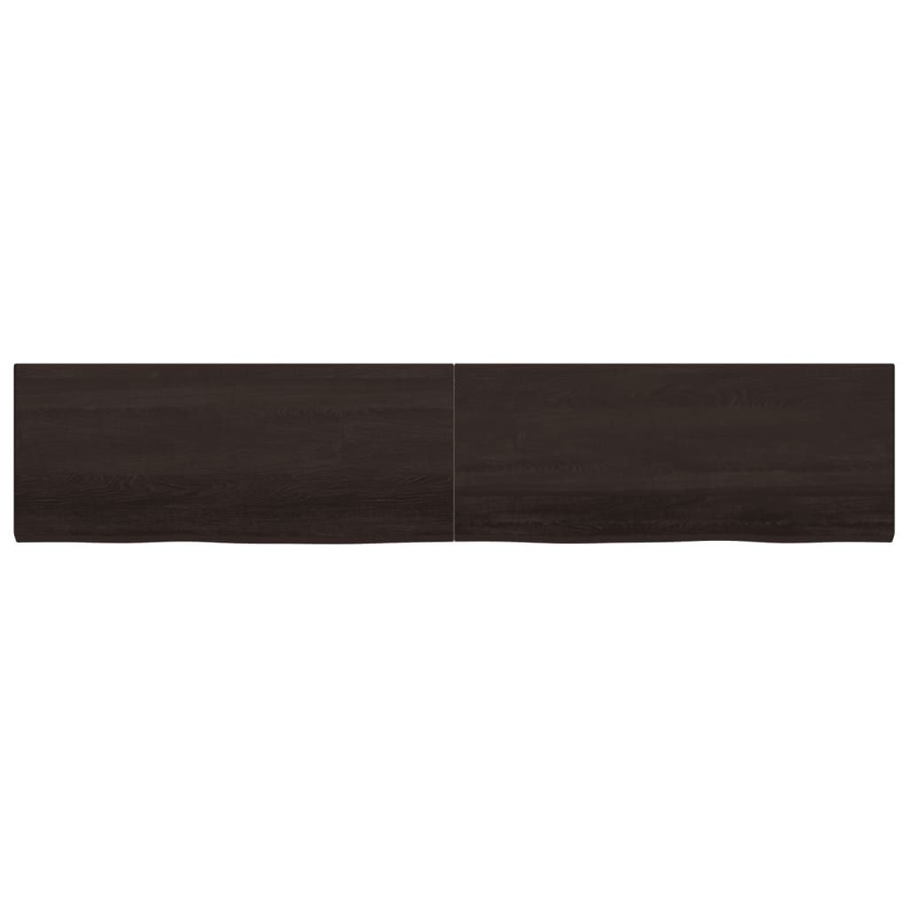 Vidaxx Waschtischplatte 200x40x (2-4) cm behandeltes Massivholz dunkelbraun