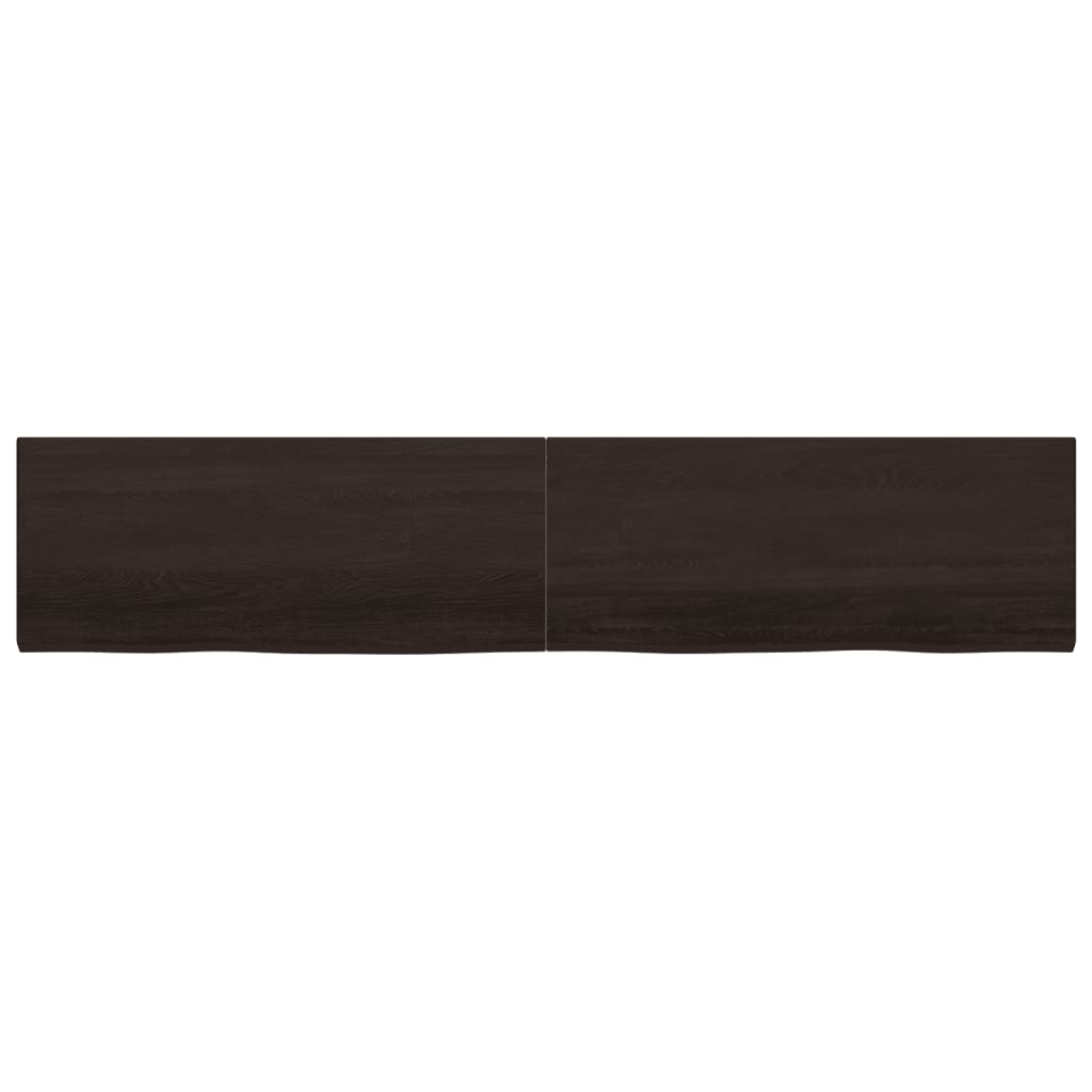 Vidaxl Washbasin Sheet 200x40x (2-4) CM Mada maciza tratada marrón oscuro