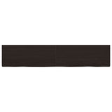 Vidaxx Waschtischplatte 200x40x (2-6) cm behandeltes Massivholz dunkelbraun