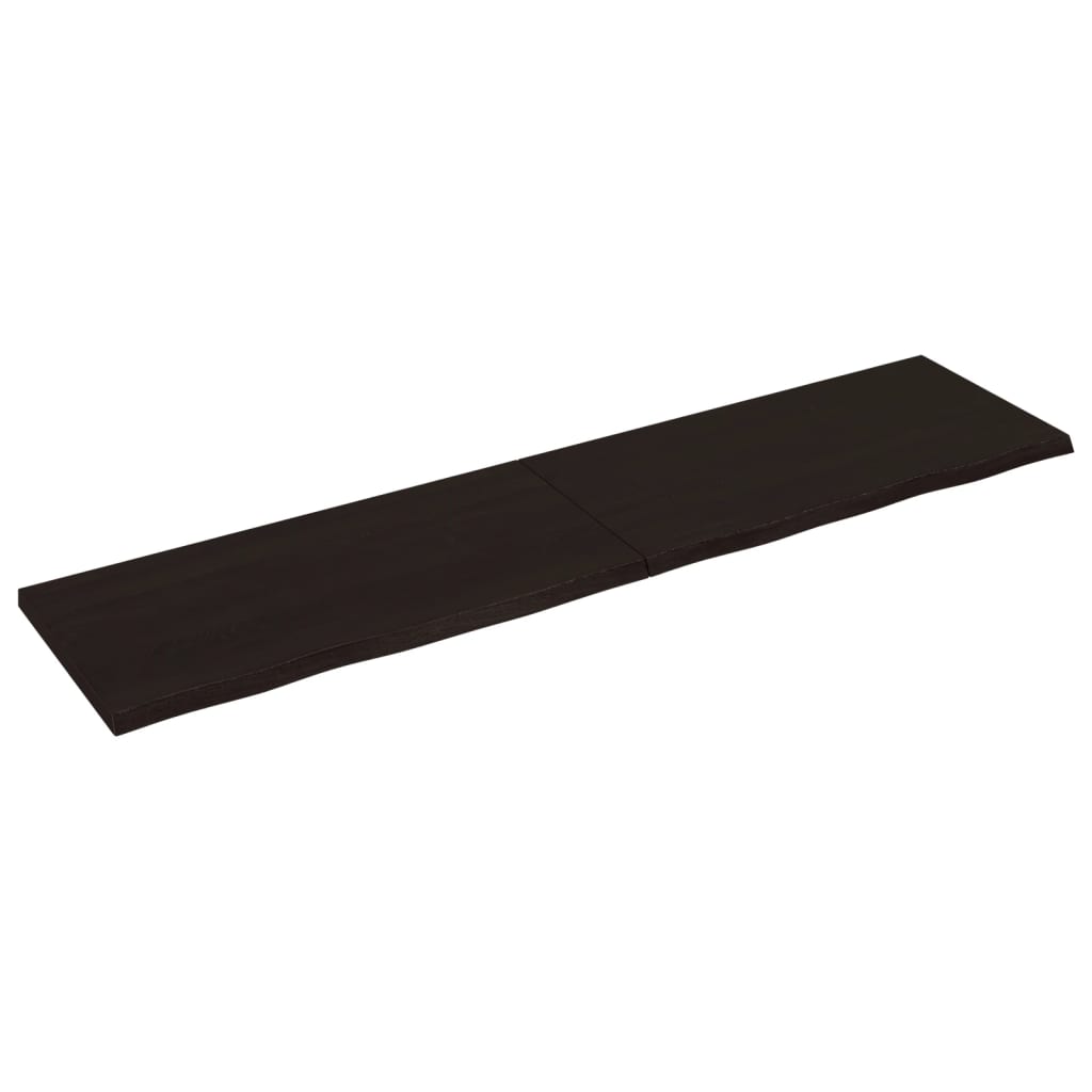 Vidaxl Washbasin Sheet 200x50x (2-4) CM Mada maciza tratada marrón oscuro