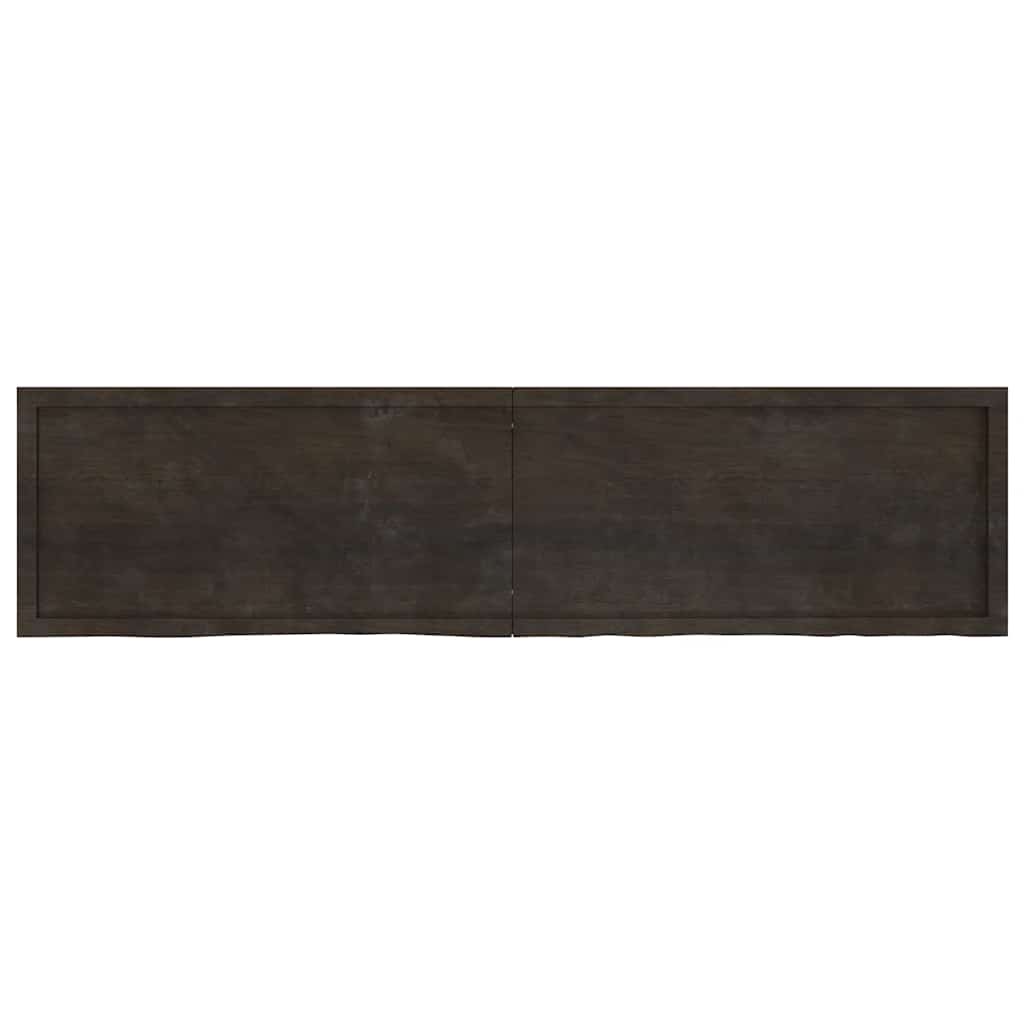 Vidaxx Waschtischplatte 200x50x (2-4) cm behandeltes Massivholz dunkelbraun