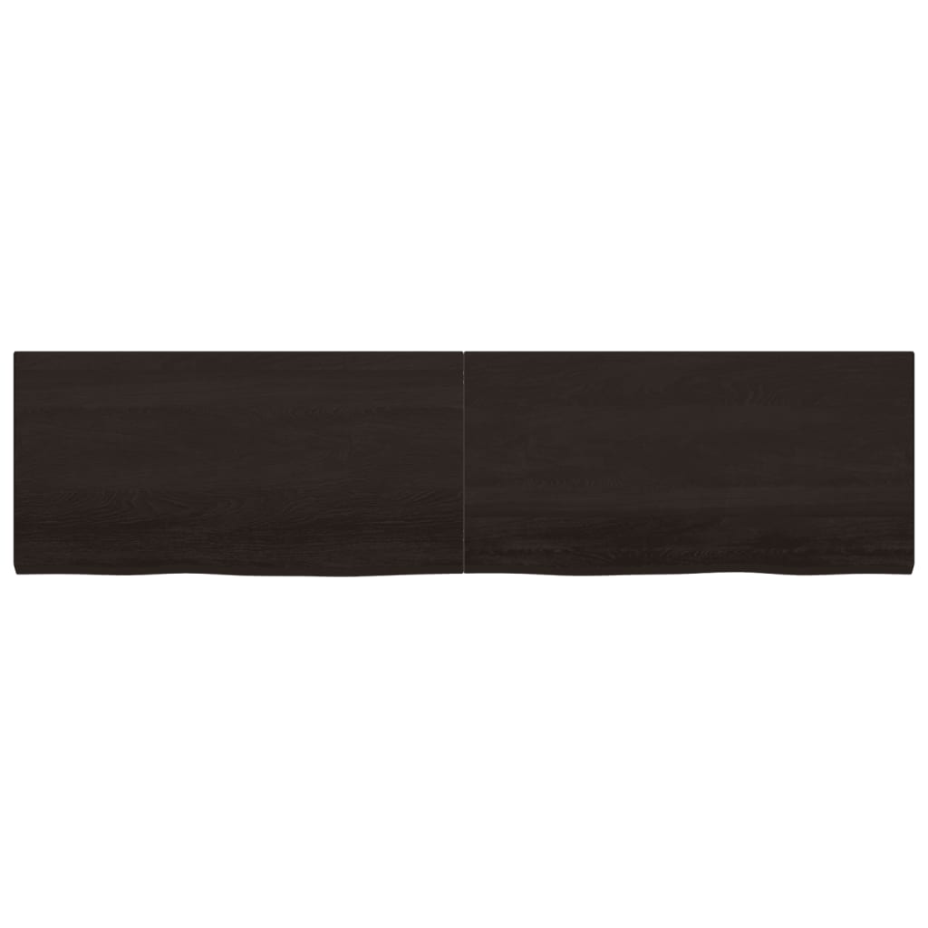 VidaXL Washbasin sheet 200x50x (2-4) cm treated solid wood dark brown