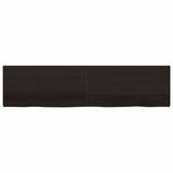Vidaxx Waschtischplatte 200x50x (2-6) cm behandeltes Massivholz dunkelbraun