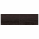 Vidaxx Waschtischplatte 200x60x (2-6) cm behandeltes Massivholz dunkelbraun