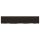 Vidaxx Waschtischplatte 220x40x (2-4) cm behandeltes Massivholz dunkelbraun