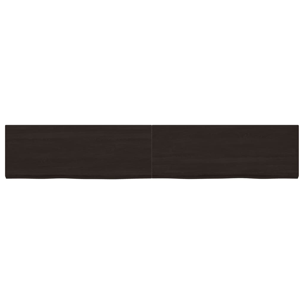 VidaXL Washbasin sheet 220x40x (2-4) cm treated solid wood dark brown