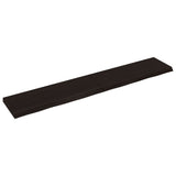 Vidaxl Washbasin Sheet 220x40x (2-6) CM Madera sólida tratada marrón oscuro