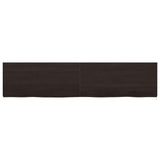 Vidaxx Waschtischplatte 220x50x (2-4) cm behandeltes Massivholz dunkelbraun