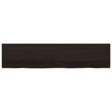 Vidaxx Waschtischplatte 220x50x (2-6) cm behandeltes Massivholz dunkelbraun