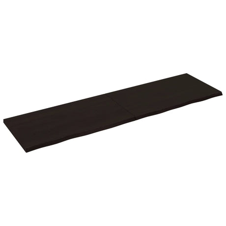 Vidaxx Waschtischplatte 220x60x (2-4) cm behandeltes Massivholz dunkelbraun
