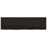 Vidaxx Waschtischplatte 220x60x (2-4) cm behandeltes Massivholz dunkelbraun