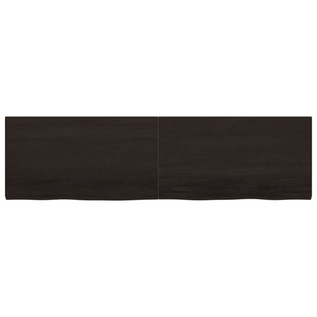 Vidaxx Waschtischplatte 220x60x (2-4) cm behandeltes Massivholz dunkelbraun
