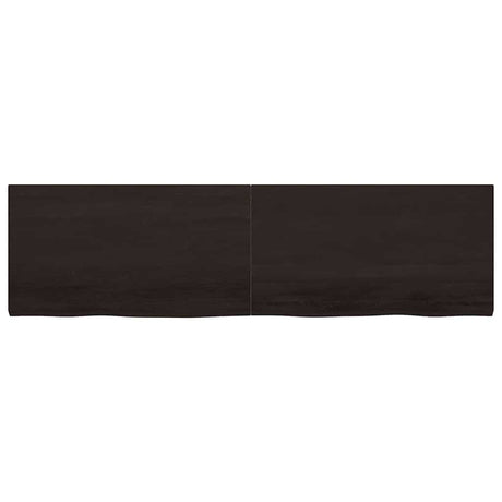 Vidaxx Waschtischplatte 220x60x (2-4) cm behandeltes Massivholz dunkelbraun