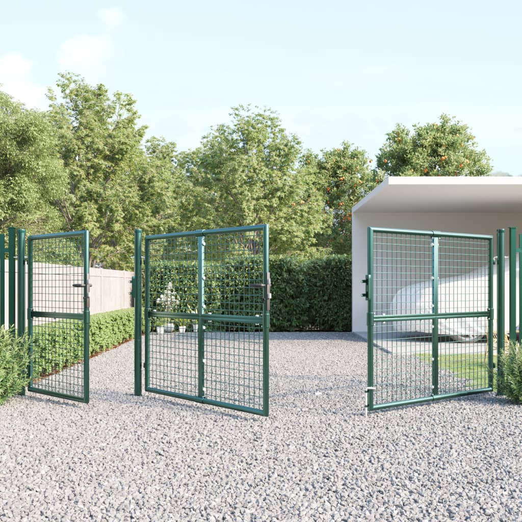 Vidaxl tuinpoort 400x175 cm a galvanizovaná ocelová zelená