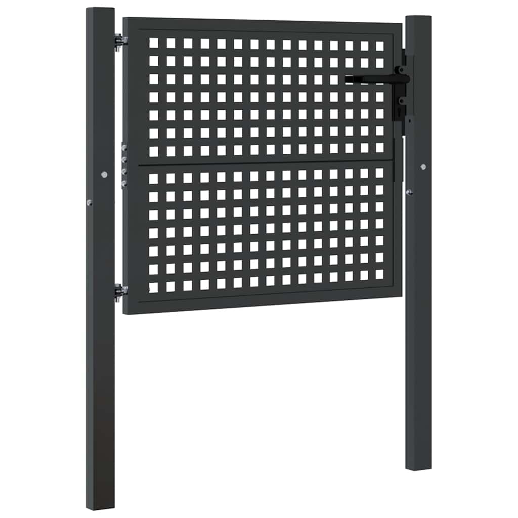 VidaXL Tor 105x125 cm Stahl Anthrazit