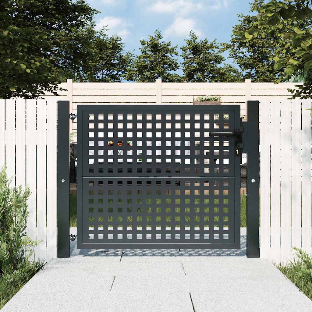 VidaXL Tor 105x125 cm Stahl Anthrazit