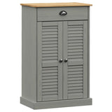 Vidaxx Schuhschrank Vigo 60x35x96 cm massives Kiefernholz grau