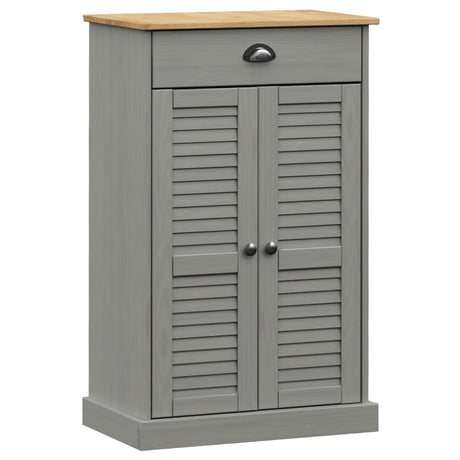Vidaxx Schuhschrank Vigo 60x35x96 cm massives Kiefernholz grau