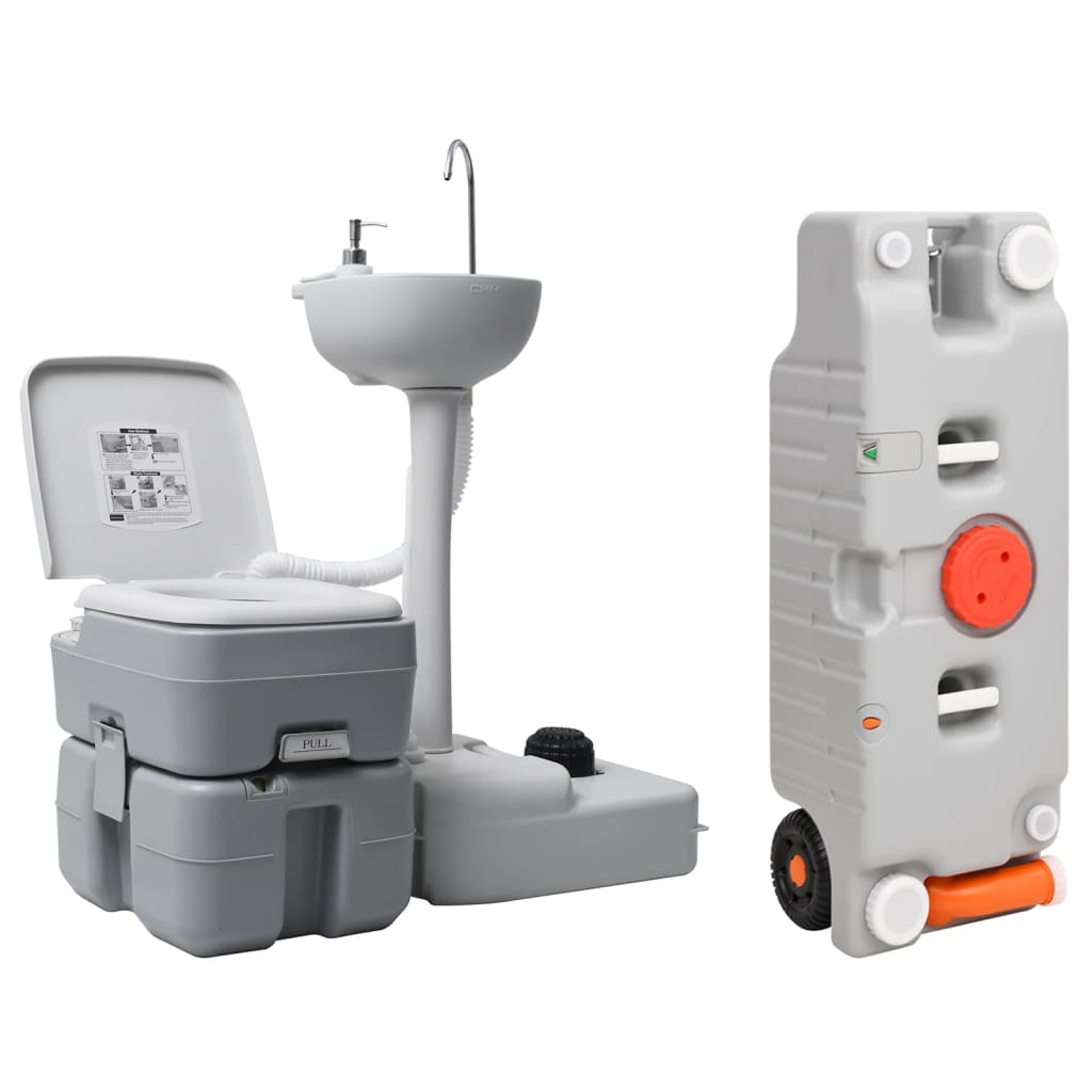 Vidaxl Camping toilet and Washbasin with Water Tank