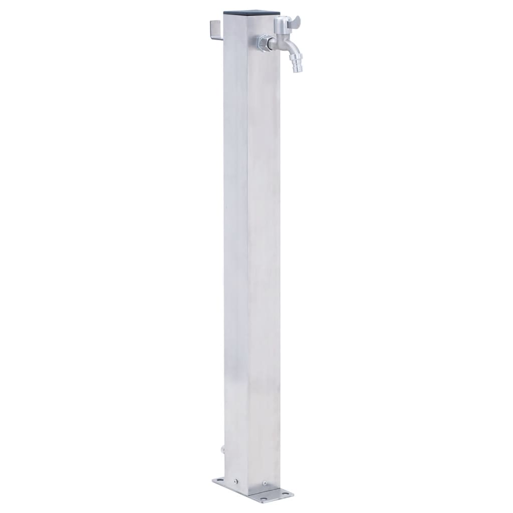 Vidaxl Wassersäule Quadrat 100 cm Edelstahl