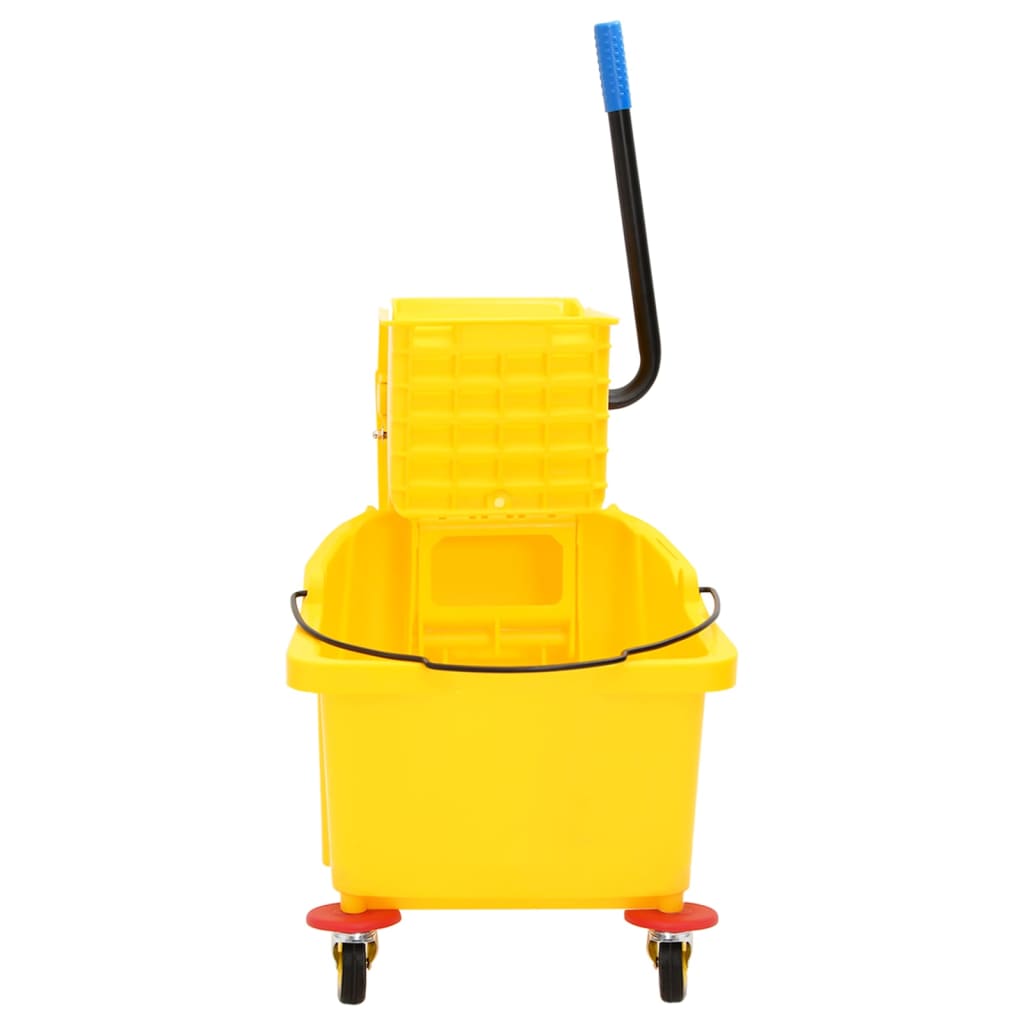 Vidaxl Moppeimer mit Presse und Rädern 36 l Polypropylen gelb