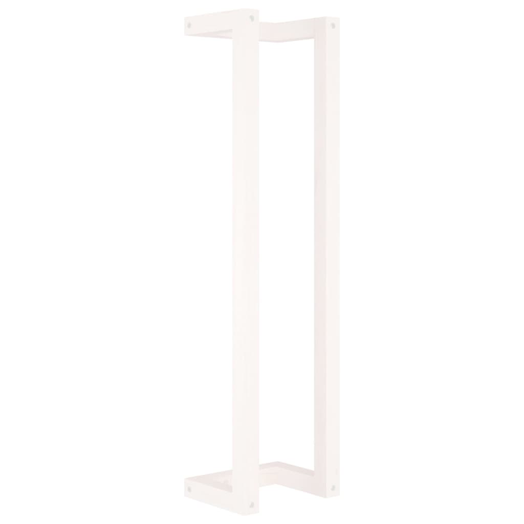 Rack de serviette Vidaxl 23x18x90 cm Pine solide blanc