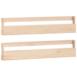 Vidaxl Wall Shoes Racks 2 PCS 110x9x23 cm Pine solide