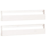 Vidaxl Wall Shoes Racks 2 PCS 110x9x23 cm Solid Pine White White