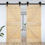 Vidaxx Tür Narvik 70x210 cm massives Kiefernholz