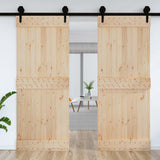 Vidaxx Tür Narvik 90x210 cm massives Kiefernholz