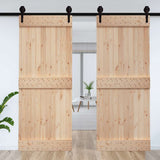 Vidaxx Tür Narvik 95x210 cm massives Kiefernholz